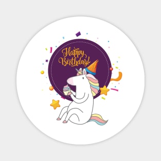 unicorn birthday Magnet